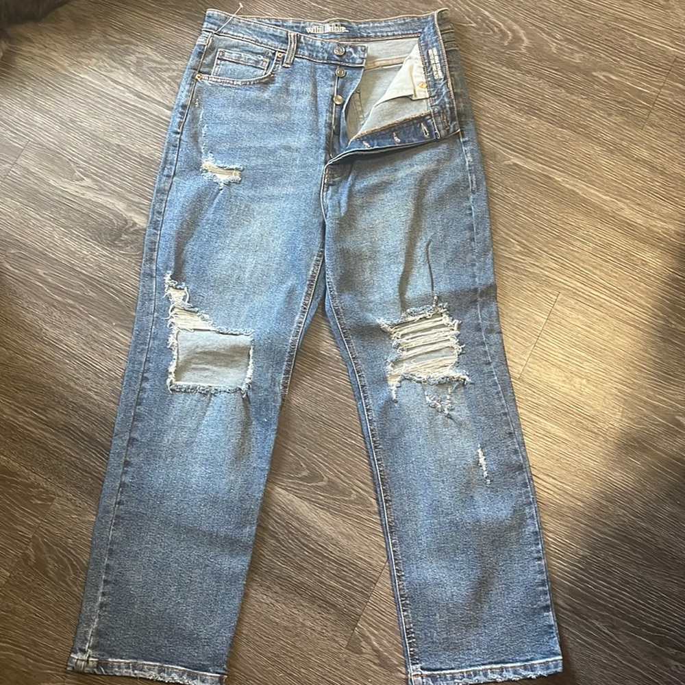 Wild fable high rise straight button fly size 14